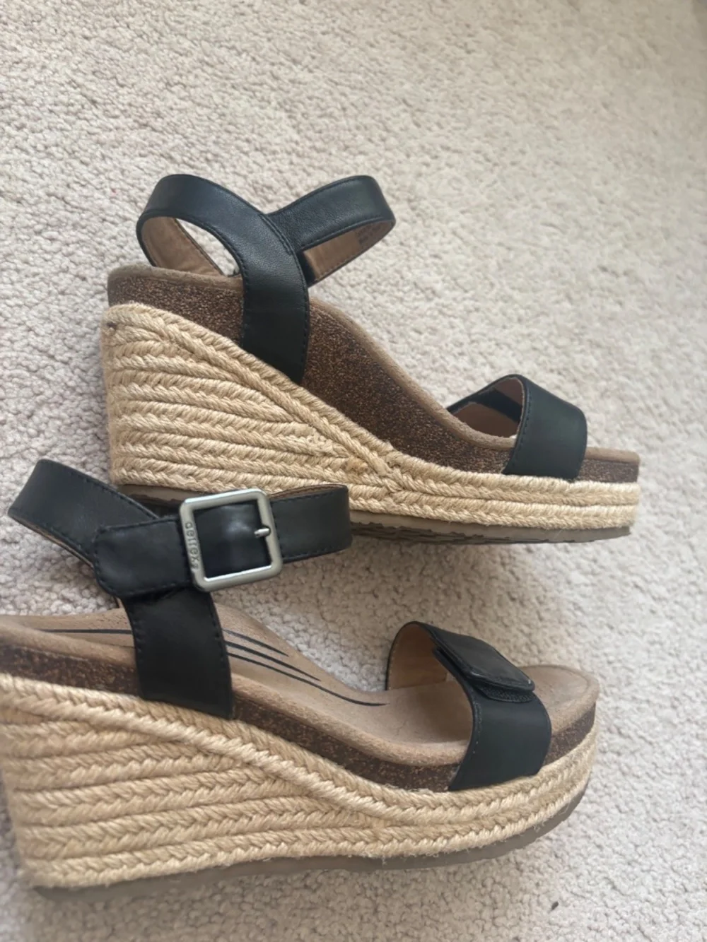 Aetrex Sydney Quarter Strap Espadrille Wedge